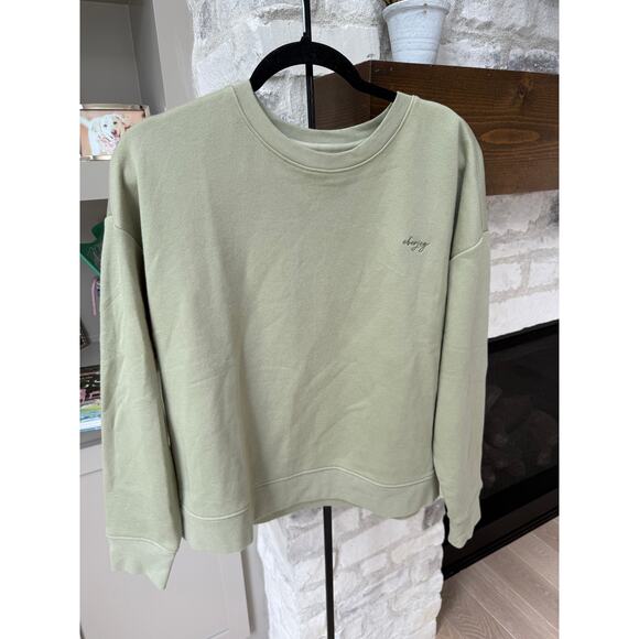 Eberjey Women's Green Long Sleeve Crew Neck Sweatshirt (Size Missing) - Picture 1 of 4